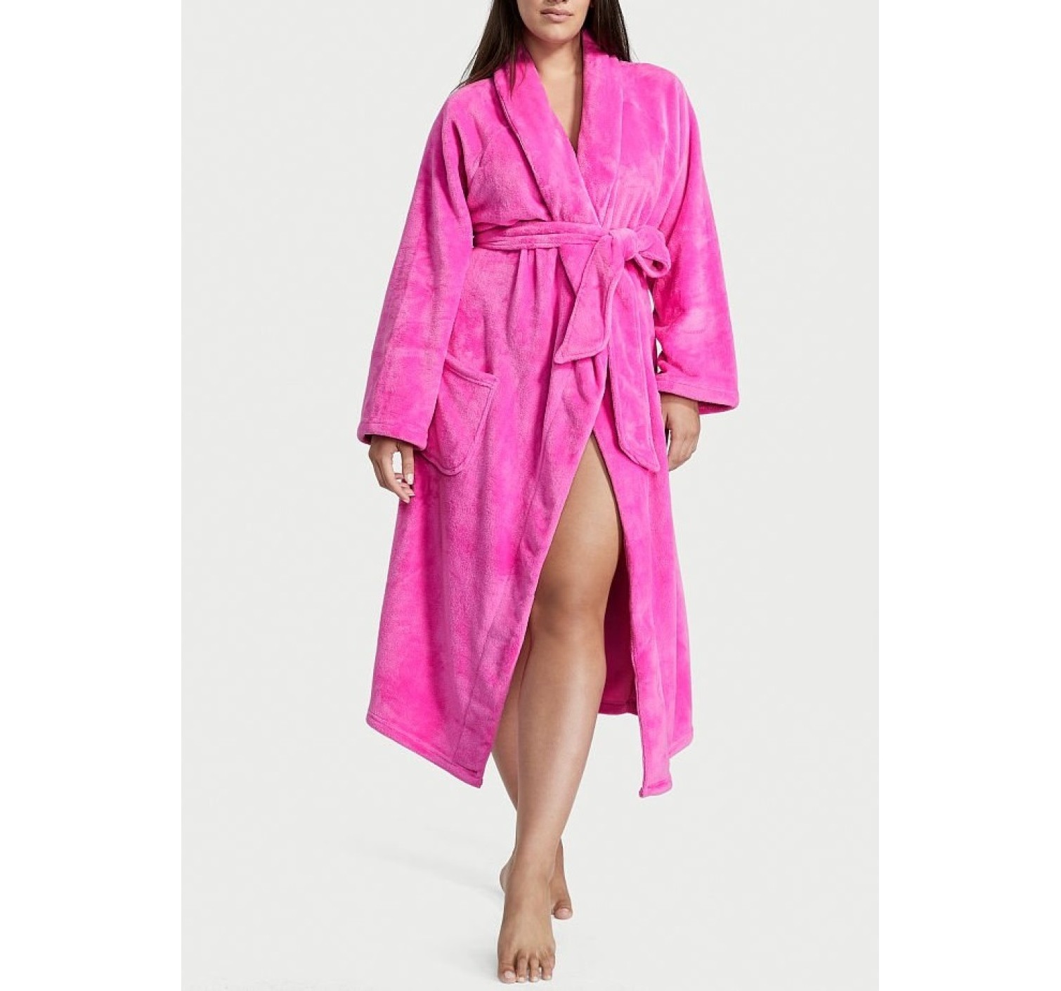 Плюшевый Халат Victoria's Secret Plush Long Robe Summer Pink