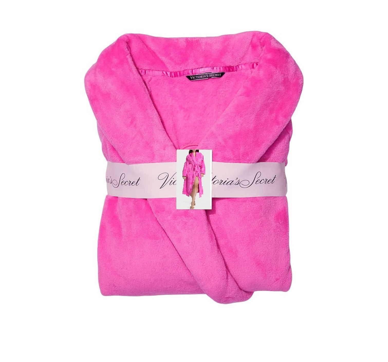 Плюшевый Халат Victoria's Secret Plush Long Robe Summer Pink