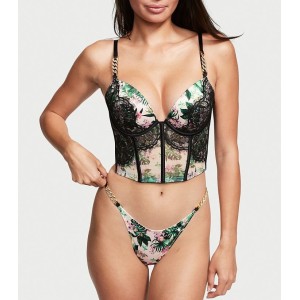 Комплект белья Very Sexy Rhinestone Chain Strap Push-Up Corset Top