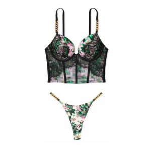Комплект белья Very Sexy Rhinestone Chain Strap Push-Up Corset Top
