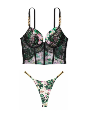 Комплект белья Very Sexy Rhinestone Chain Strap Push-Up Corset Top
