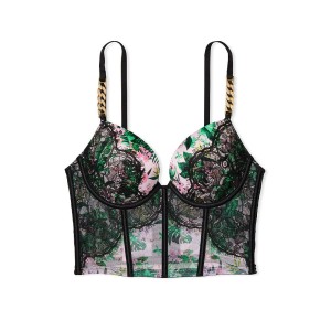 Комплект белья Very Sexy Rhinestone Chain Strap Push-Up Corset Top