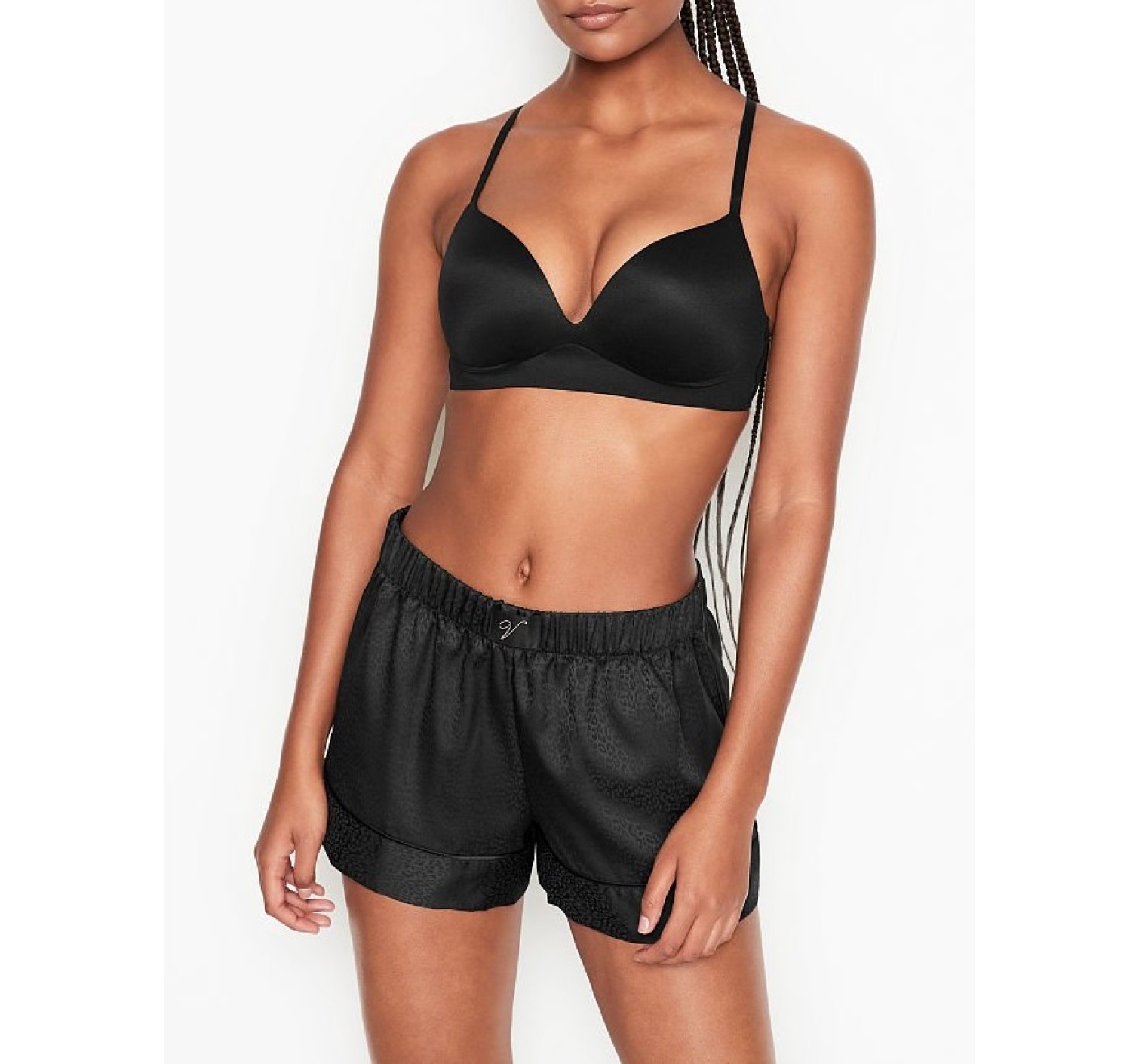 Піжама VS Cami Short PJ Set Satin Black