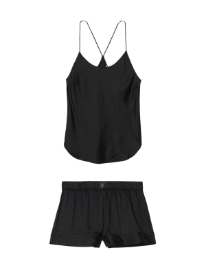 Пижама VS Cami Short PJ Set Satin Black