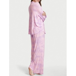 Пижама Victoria Secret Modal Long PJ Set Purple Tie Dye