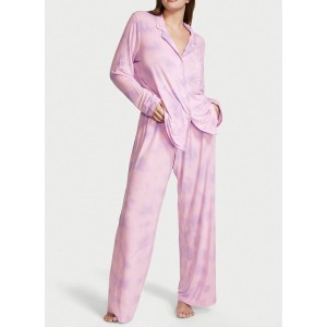 Пижама Victoria Secret Modal Long PJ Set Purple Tie Dye