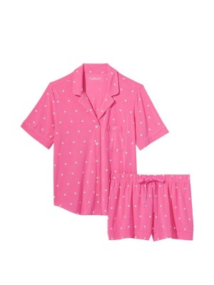Пижама Victoria’s Secret Modal Short PJ Set Pink Hearts