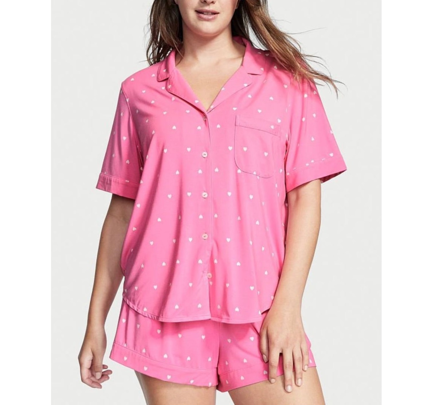 Пижама Victoria’s Secret Modal Short PJ Set Pink Hearts