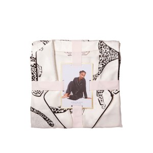 Пижама Victoria’s Secret The Satin Long PJ Set White Leopard