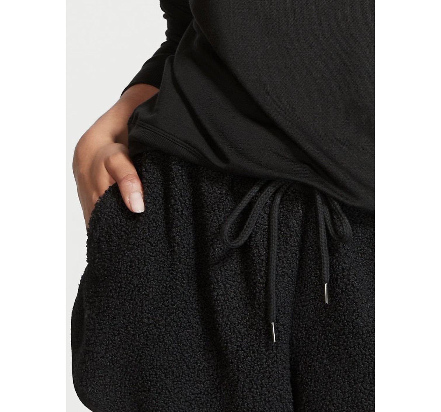 Пижама Plush Fleece Long-Sleeve Modal PJ Set Black