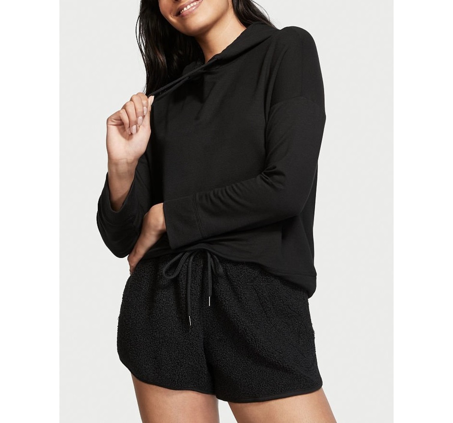 Пижама Plush Fleece Long-Sleeve Modal PJ Set Black