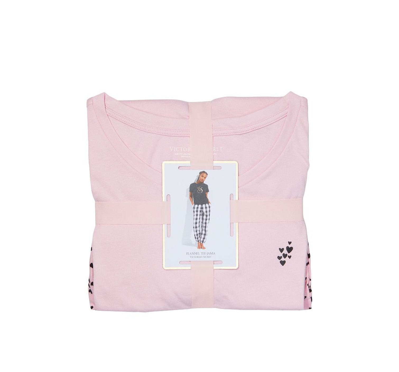 Піжама Victoria's Secret Cotton & Flannel Tee-jama Set Babydoll Tiny Hearts