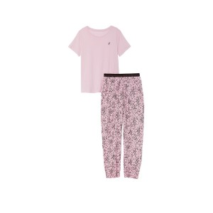Піжама Victoria's Secret Cotton & Flannel Tee-jama Set Babydoll Tiny Hearts