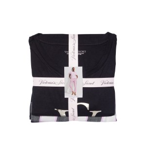 Пижама Victoria’s Secret Cotton & Flannel Tee-jama Set Multicolored