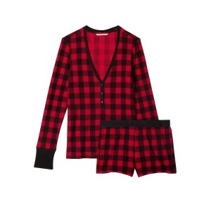 Пижама Victoria’s Secret Thermal Shott PJ Set Red Plaid