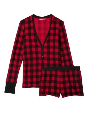 Пижама Victoria’s Secret Thermal Shott PJ Set Red Plaid