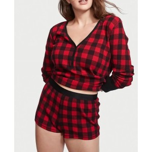 Пижама Victoria’s Secret Thermal Shott PJ Set Red Plaid