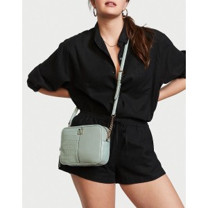 Сумка Виктория Сикрет The Victoria Top-Zip Crossbody Mint Croc