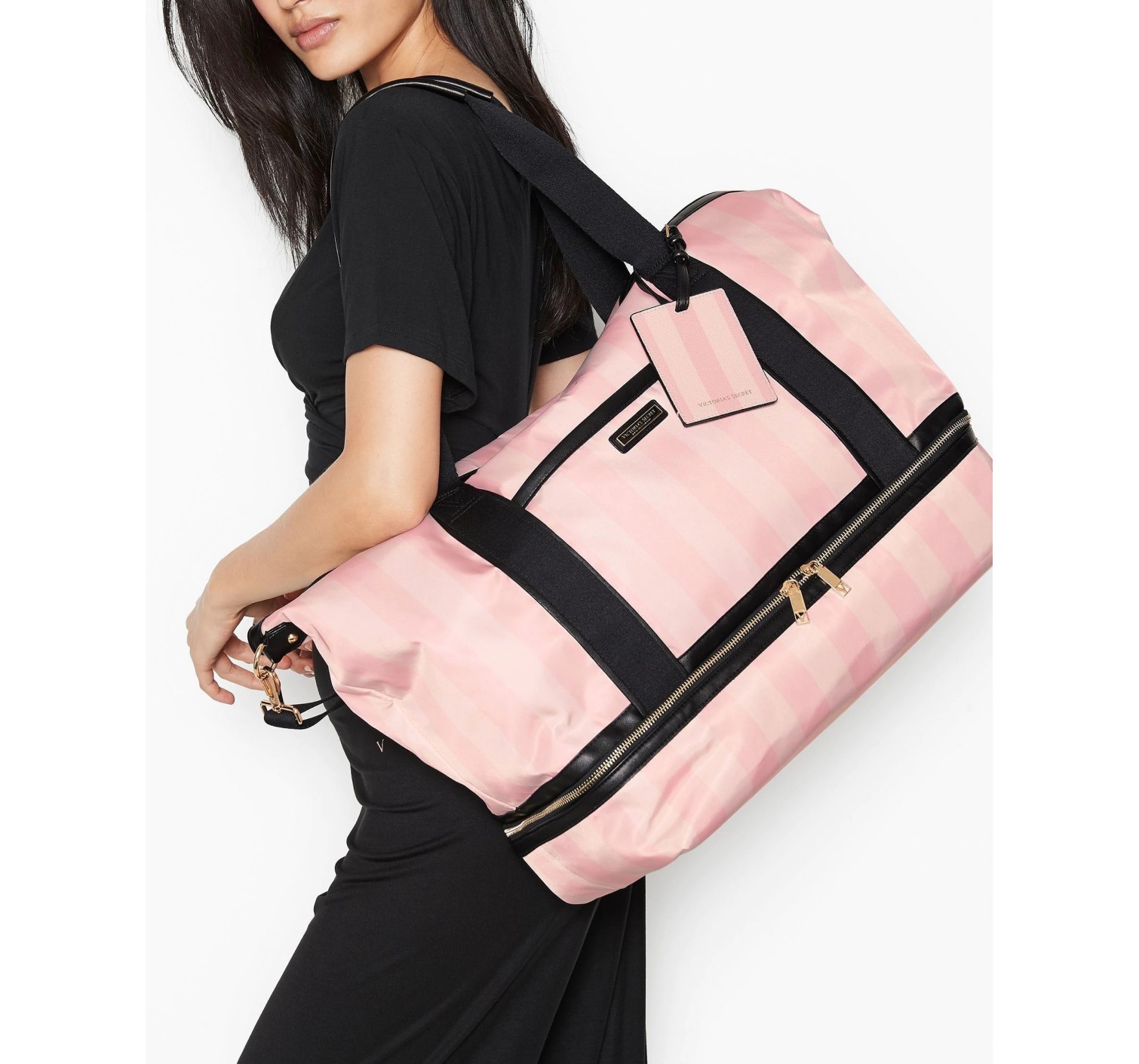Сумка Victoria's Secret The VS Getaway Overnight Bag Signature Stripe