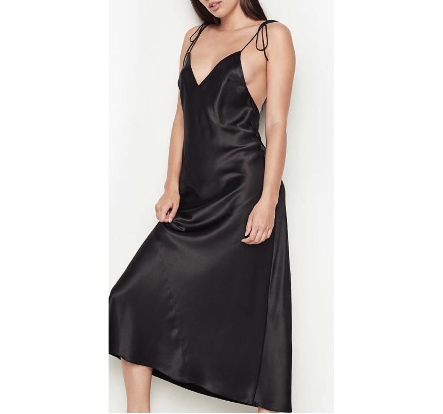 Пеньюар Victoria’s Secret Very Sexy Black Satin Slip dress