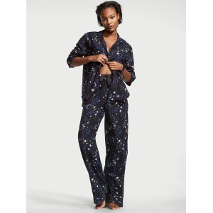 Пижама Victoria’s Secret Flannel Long PJ Set Stars print