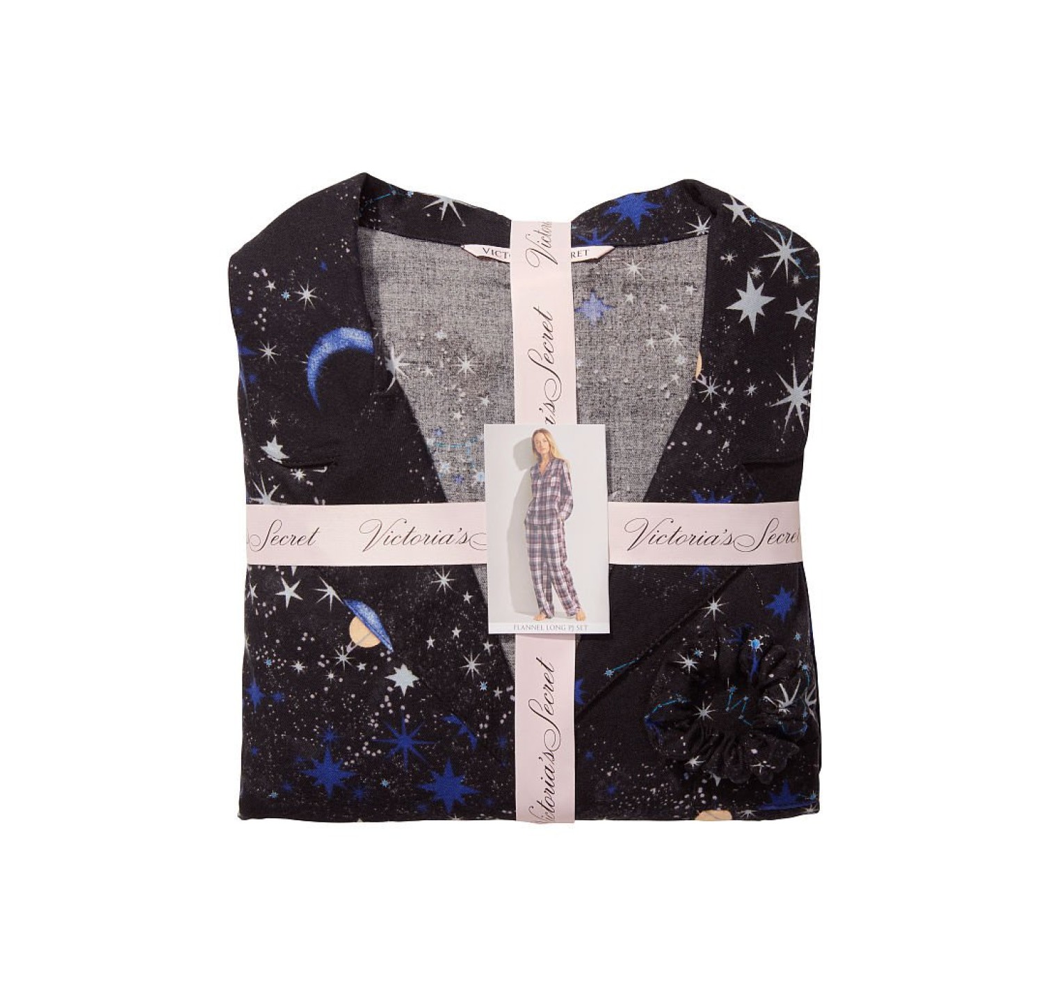 Пижама Victoria’s Secret Flannel Long PJ Set Stars print