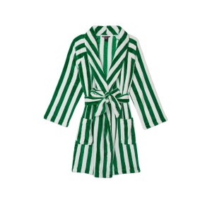 Халат Victoria’s Secret Logo Short Cozy Robe Green Stripes