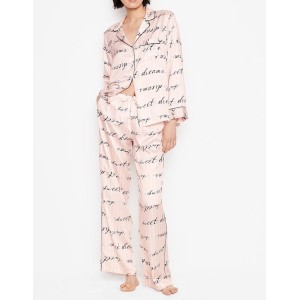 Сатинова піжама VS Satin Long Pj Set Sweet Dreams print