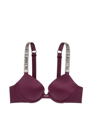 Бюстгальтер Victoria’s Secret Embellished Strap Push-up Bra Bordo