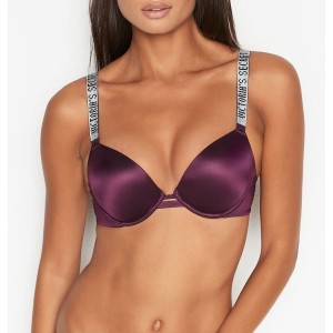 Бюстгальтер Victoria’s Secret Embellished Strap Push-up Bra Bordo