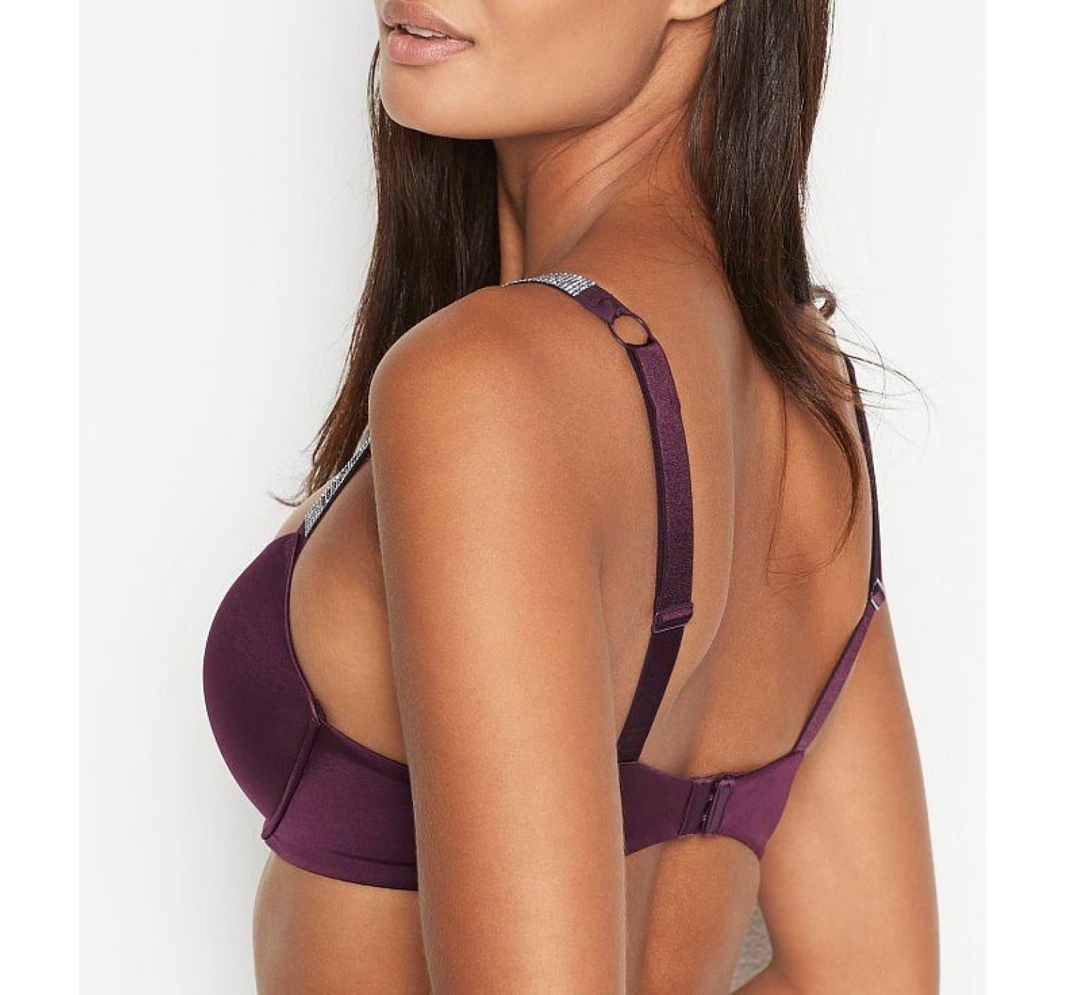 Бюстгальтер Victoria’s Secret Embellished Strap Push-up Bra Bordo