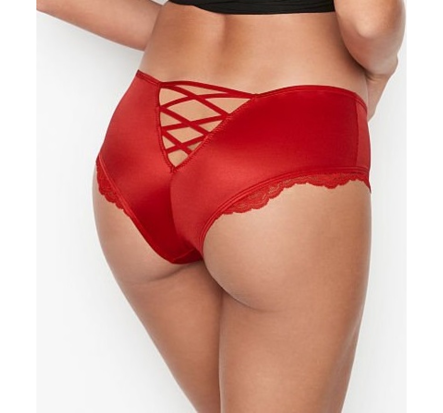Трусики чіки Victoria's Secret Very Sexy Cheeky panty Lipstick lace