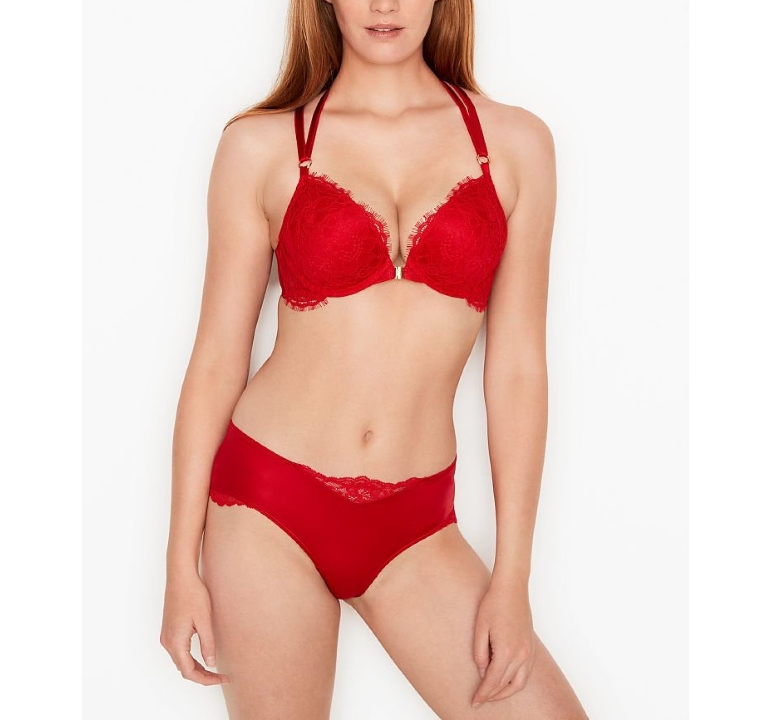 Трусики чіки Victoria's Secret Very Sexy Cheeky panty Lipstick lace