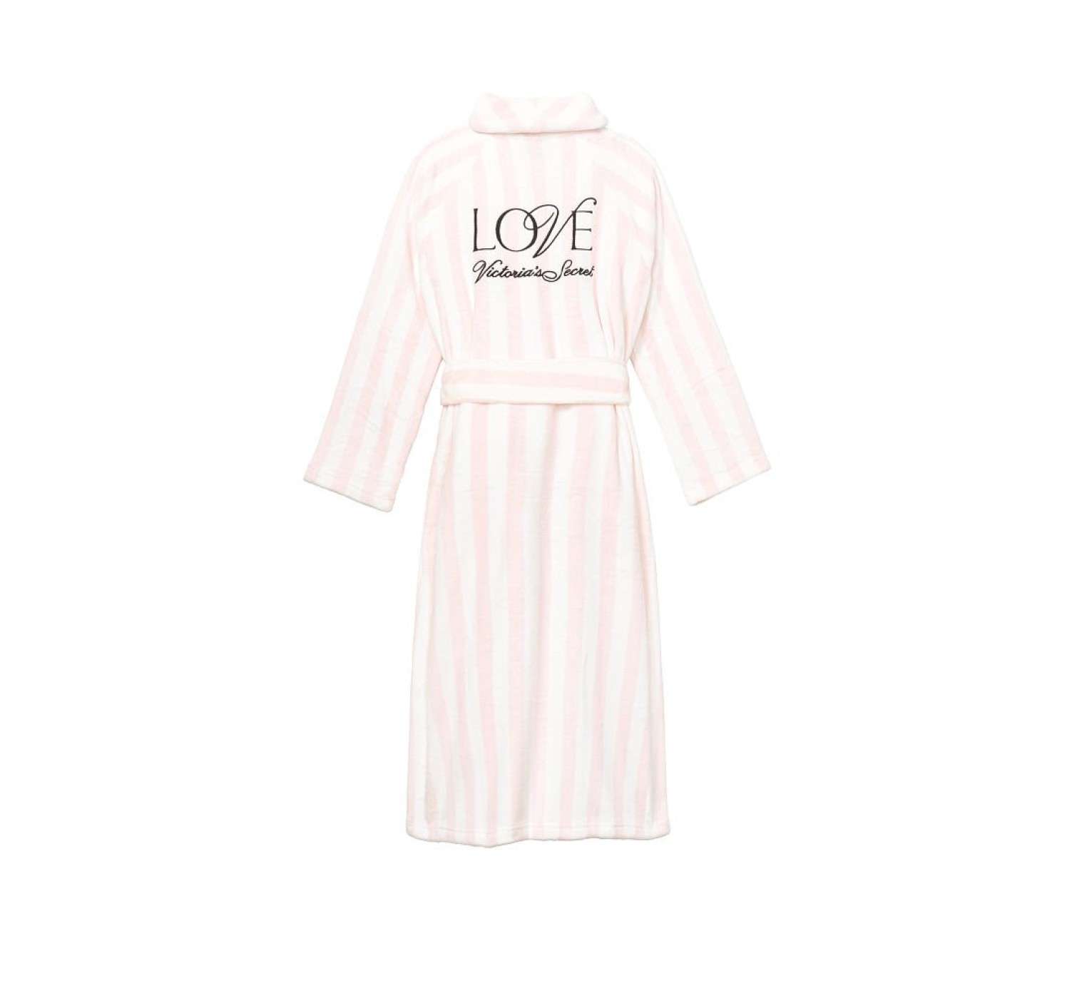 Халат Victoria's Secret Cozy Plush Long Robe Pink Stripe