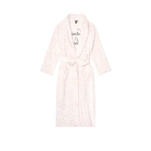 Халат Victoria's Secret Cozy Plush Long Robe Pink Leopard