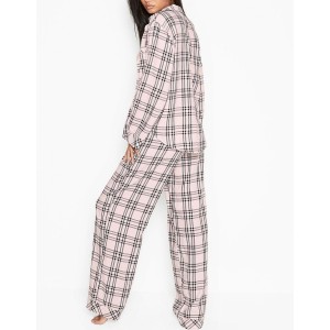 Піжама Victoria's Secret Flannel Long PJ Set plaid print