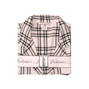 Піжама Victoria's Secret Flannel Long PJ Set plaid print