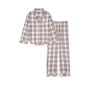Піжама Victoria's Secret Flannel Long PJ Set plaid print