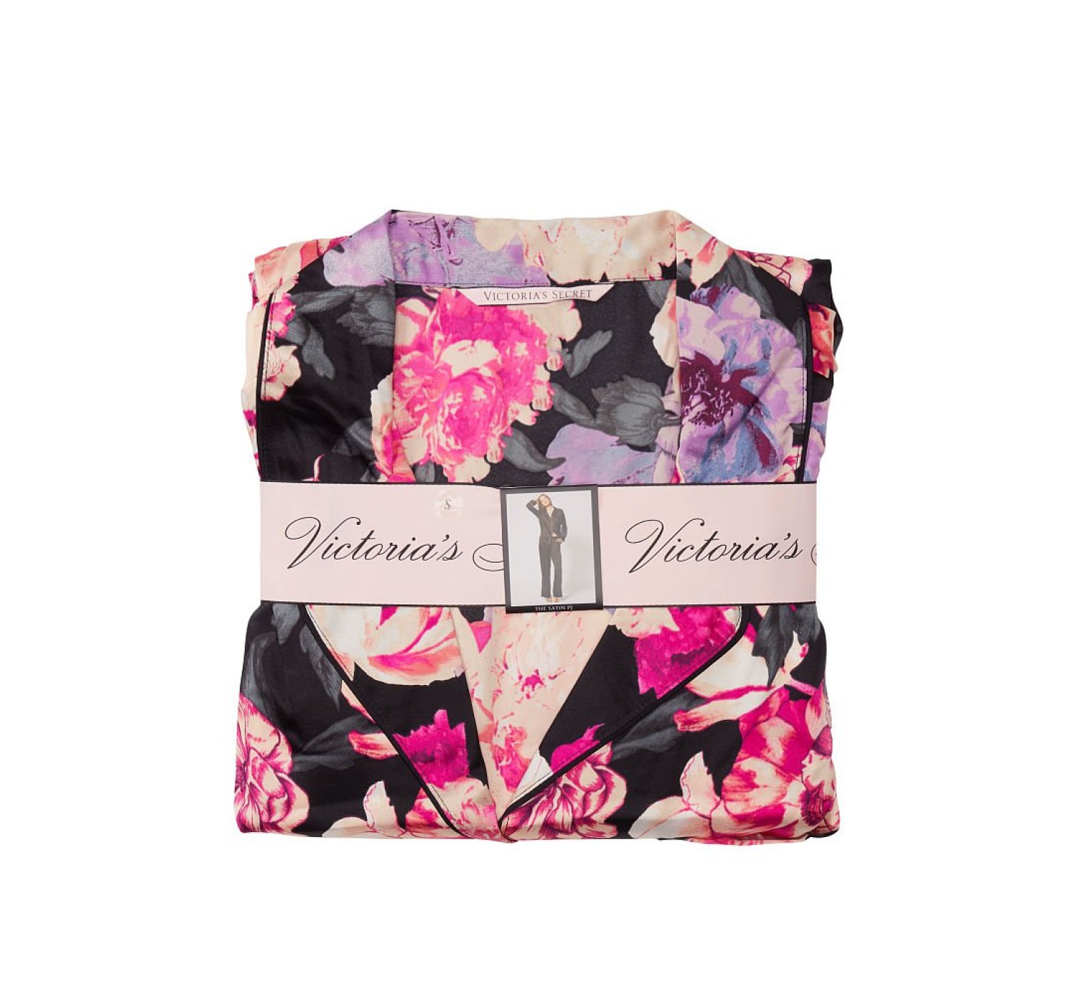 Піжама Victoria's Secret Satin Long PJ Set Floral print
