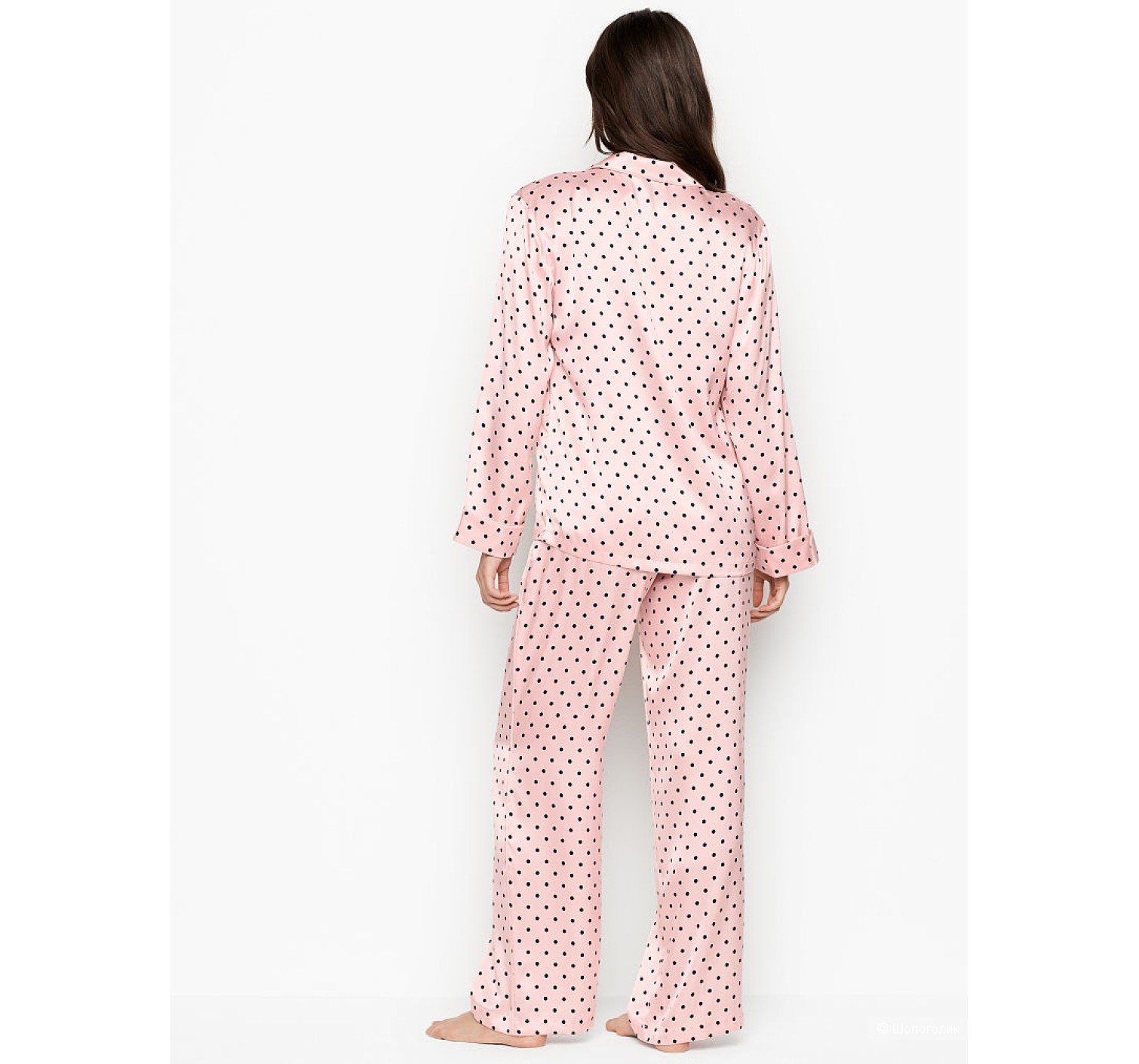 Шовкова піжама Вікторія Сікрет Silk Long PJ Set