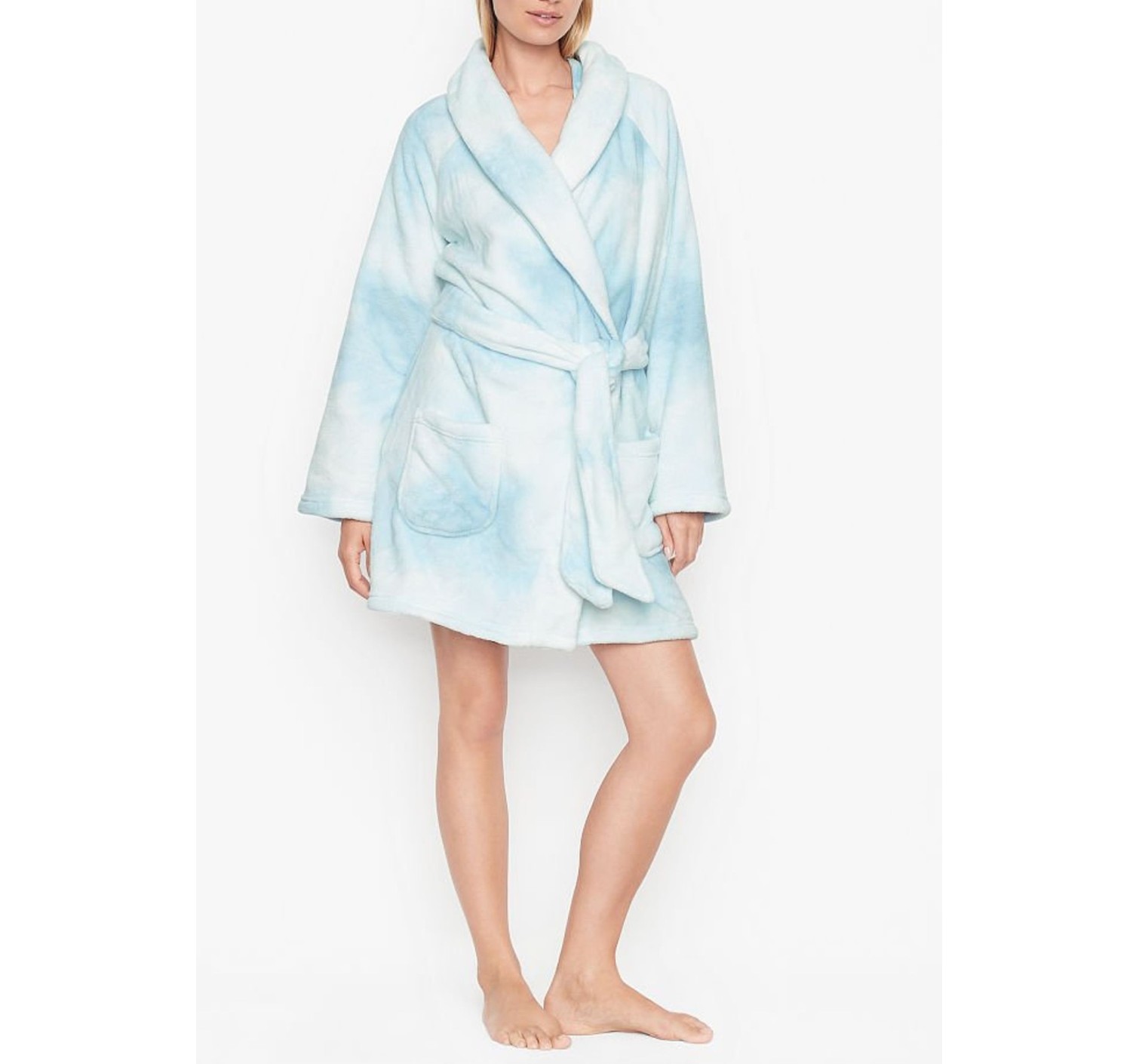Халат Victoria's Secret Logo Short Cozy Robe Sky Blue