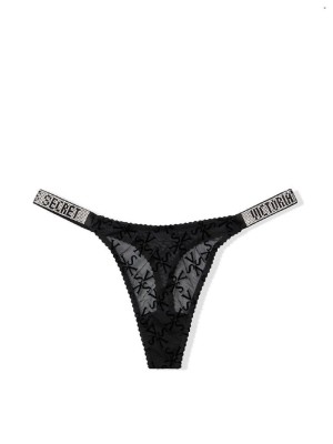 Трусики Victoria's Secret Very Sexy Lace logo with Shine Strap Thong panty