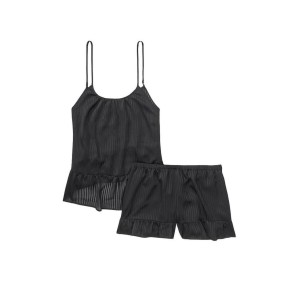Піжама Victoria's Secret Black Short Cami PJ Set
