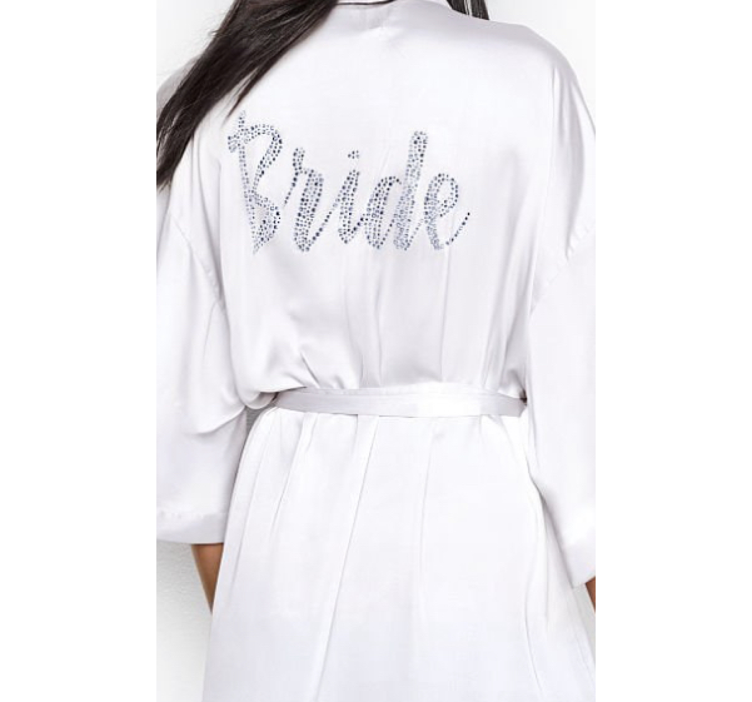 Халат Victoria's Secret satin white Bride logo VS