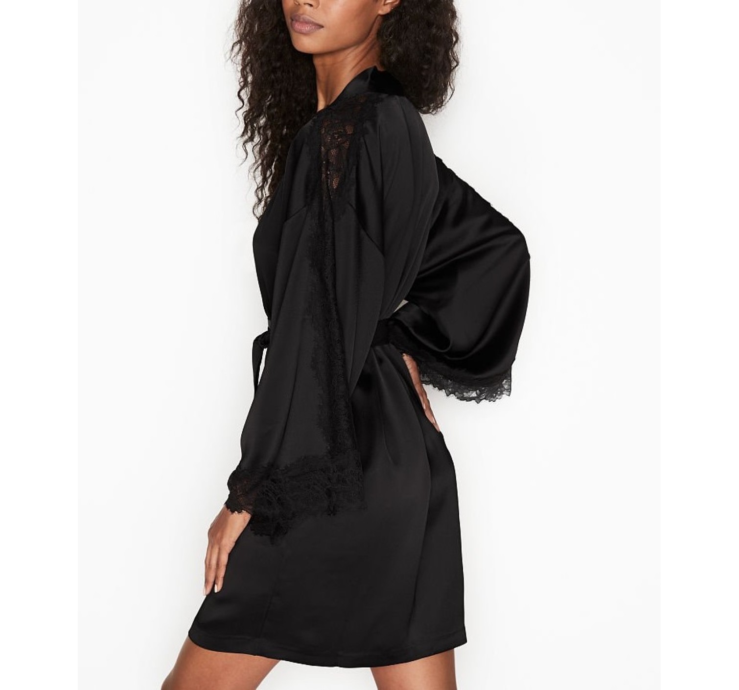 Халат Victoria's Secret Satin Lace Inset Robe