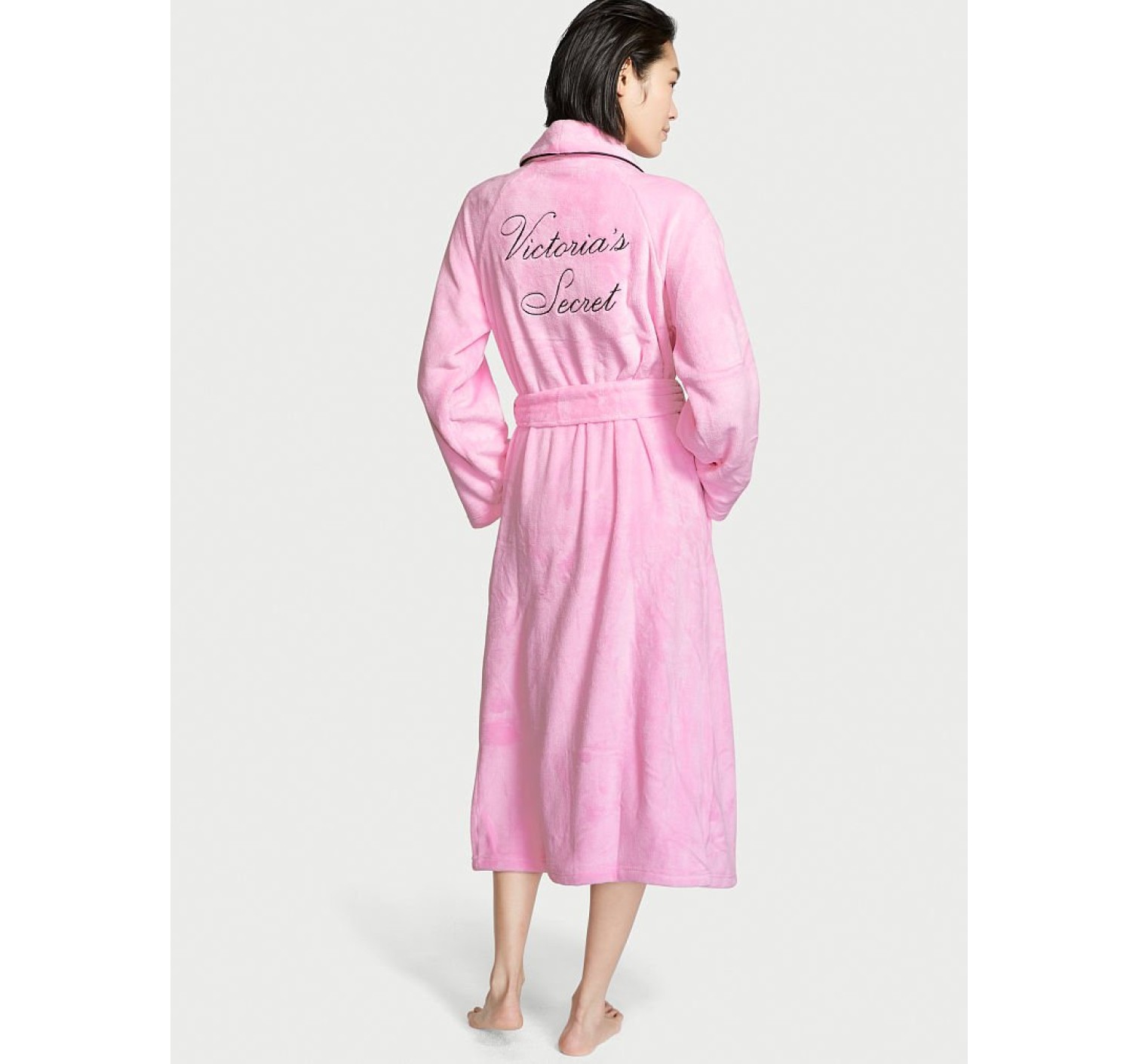 Халат Victoria's Secret Cozy Plush Long Robe Pink Flora