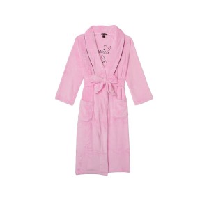 Халат Victoria's Secret Cozy Plush Long Robe Pink Flora