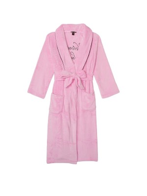 Халат Victoria's Secret Cozy Plush Long Robe Pink Flora