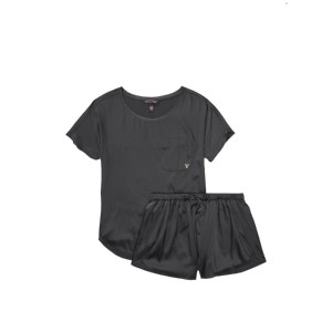Піжама VS The Satin Oversized T-Shirt &amp; Petal Short PJ Set