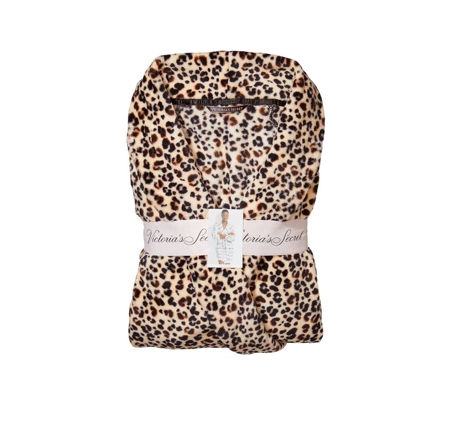 Плюшевий Халат VS Logo Short Cozy Robe Leopard